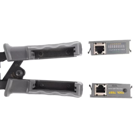 Кримпер многофункциональный КВТ JT-02T с 2 встроенными модулями для обжима RJ-45, RJ-12, RJ-11 (89229) купить в Ноябрьске