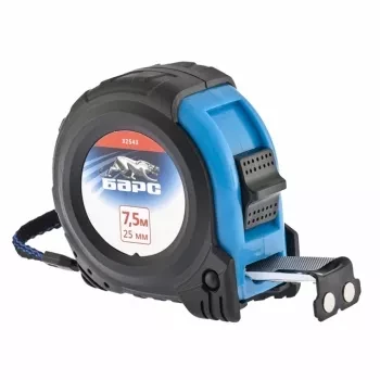 Рулетка 7,5 м х 25 мм БАРС Вектор утолщенное полотно магнитный зацеп обрезиненный корпус 32543 купить в Ноябрьске