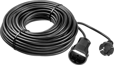 ЗУБР ПВС-207-Ш, ПВС, 2 x 0.75 мм2, 30 м, 2200 Вт, силовой удлинитель-шнур (55023-30) купить в Ноябрьске