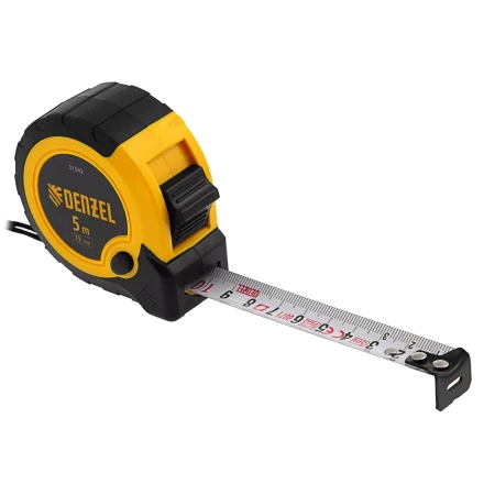Рулетка Denzel 5м х 19мм, двухкомп. корпус, кнопка-пауза, 31542 купить в Ноябрьске