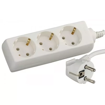 Удлинитель СВЕТОЗАР электрический с заземлением, евро, 3 гнезда, 3м SV-55033-3 купить в Ноябрьске