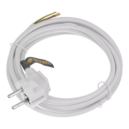 Шнур сетевой Denzel Energy Series, ПВС, 3 м, 3 x 1 мм, с неразборной вилкой, белый, 3 м, 37666 купить в Ноябрьске