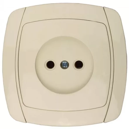 Розетка СВЕТОЗАР &quot;CITY LIGHT&quot; одинарная в сборе, без заземления, цвет бежевый, 16А/~250В SV-54200-B купить в Ноябрьске