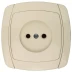 Розетка СВЕТОЗАР &quot;CITY LIGHT&quot; одинарная в сборе, без заземления, цвет бежевый, 16А/~250В SV-54200-B купить в Ноябрьске