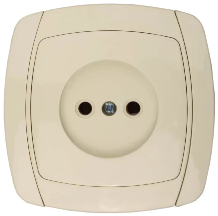 Розетка СВЕТОЗАР &quot;CITY LIGHT&quot; одинарная в сборе, без заземления, цвет бежевый, 16А/~250В SV-54200-B купить в Ноябрьске