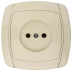 Розетка СВЕТОЗАР &quot;CITY LIGHT&quot; одинарная в сборе, без заземления, цвет бежевый, 16А/~250В SV-54200-B купить в Ноябрьске