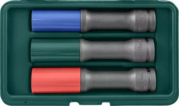 Набор головок торцевых ударных тонкостенных для дисков 1/2"DR 17-19-21мм Jonnesway S18AD4103S 48851 купить в Ноябрьске