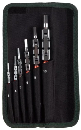 Набор ключей имбусовых KRAFTOOL &quot;INDUSTRIE&quot;, Cr-Mo сталь(S2), шарнирная конструкция, HEX, 6шт, в чехле 27450-H6 купить в Ноябрьске