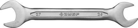 Ключ ЗУБР &quot;МАСТЕР&quot; гаечный рожковый, Cr-V сталь, хромированный, 24х27мм 27010-24-27 купить в Ноябрьске