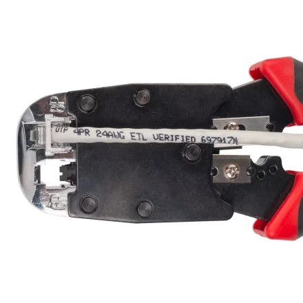 Кримпер многофункциональный КВТ JT-02M с 2 встроенными модулями для обжима RJ-45, RJ-12, RJ-11 (84825) купить в Ноябрьске