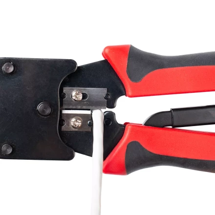 Кримпер многофункциональный КВТ JT-02M с 2 встроенными модулями для обжима RJ-45, RJ-12, RJ-11 (84825) купить в Ноябрьске