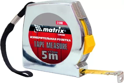Рулетка Chrom 3 м x 13 мм хромированный корпус  MATRIX 31036 купить в Ноябрьске