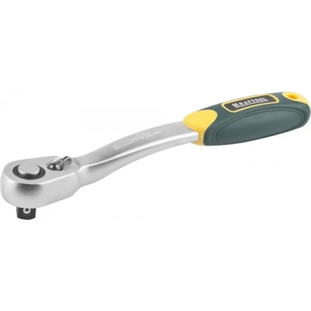 Трещотка для торцовых головок KRAFTOOL &quot;PRO&quot;, Сr-V сталь, 72 зубца, изогнутая, 1/2&quot; 27795-1/2_z02 купить в Ноябрьске