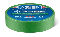 ЗУБР №300 24 мм х 25 м, для грубых и шероховатых поверхностей, малярная лента, Профессионал (12143-24)