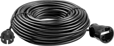 ЗУБР ПВС-207-Ш, ПВС, 2 x 0.75 мм2, 50 м, 2200 Вт, силовой удлинитель-шнур (55023-50) купить в Ноябрьске