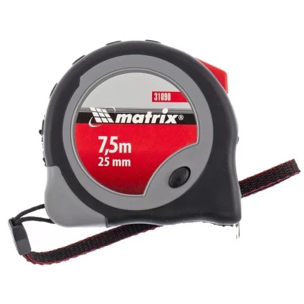 Рулетка автоматическая фиксация двухкомпонентный корпус сертификация СЕ 7,5 м х 25 мм MTX 325579 купить в Ноябрьске