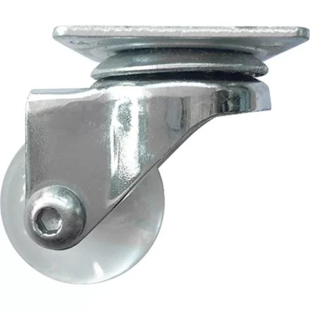 Колесо ПУ прозрачное поворотное d-35 мм, крепление платформенное Сибртех 68731 купить в Ноябрьске