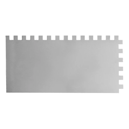 Гладилка из нержавеющей стали, 280 х 130 мм, зеркальная полировка, пластмассовая ручка, зуб 10 х 10 мм Matrix 86783 купить в Ноябрьске