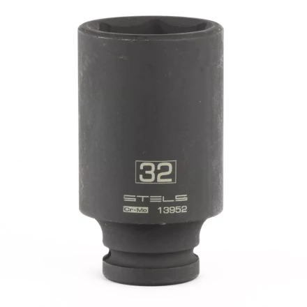 Головка ударная удлиненная шестигранная 32мм 1/2&quot; CrMo  Stels 13952 купить в Ноябрьске