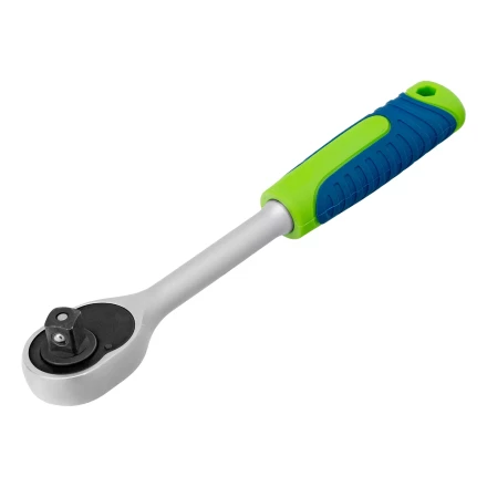 Ключ-трещотка 1/2&quot; Сибртех, 45 зубьев, с быстрым сбросом, матовый хром 14023 купить в Ноябрьске