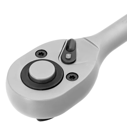 Ключ-трещотка 1/2&quot; Сибртех, 45 зубьев, с быстрым сбросом, матовый хром 14023 купить в Ноябрьске