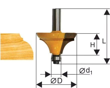 Фреза фигирейная горизонтальная Ф38,1Х19 мм хвостовик 12 мм Энкор 46574 купить в Ноябрьске