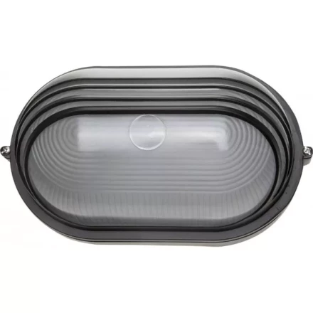 Светильник уличный СВЕТОЗАР влагозащищенный с верхним декоративным кожухом, овал, цвет черный, 100Вт SV-57223-B купить в Ноябрьске