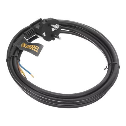 Шнур сетевой Denzel Energy Series, ПВС, 3 м, 3 x 1 мм, с неразборной вилкой, черный, 3 м, 37667 купить в Ноябрьске