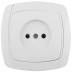 Розетка СВЕТОЗАР &quot;CITY LIGHT&quot; одинарная в сборе, без заземления, цвет белый, 16А/~250В SV-54200-W купить в Ноябрьске