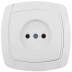 Розетка СВЕТОЗАР &quot;CITY LIGHT&quot; одинарная в сборе, без заземления, цвет белый, 16А/~250В SV-54200-W купить в Ноябрьске