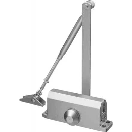 Доводчик дверной STAYER, для дверей массой до 40 кг, цвет серебро 37915-50 купить в Ноябрьске