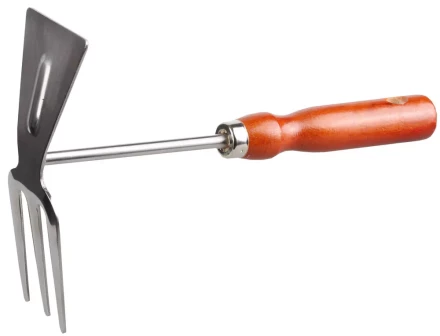 Мотыжка GRINDA прямое лезвие, из нержавеющей стали с деревянной ручкой, 3 зубца, 250 мм 8-421135_z01 купить в Ноябрьске