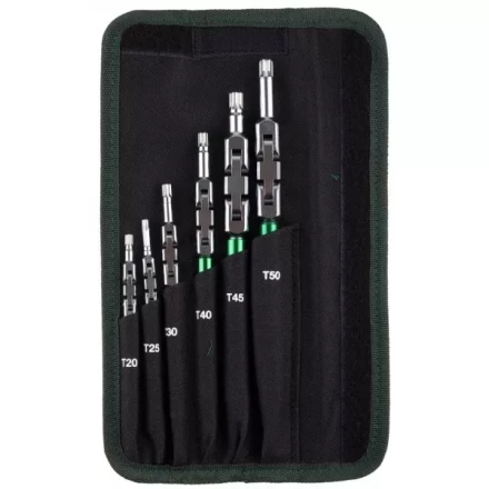 Набор ключей имбусовых KRAFTOOL &quot;INDUSTRIE&quot;, Cr-Mo сталь(S2), шарнирная конструкция, TORX, 6шт, в чехле 27453-H6 купить в Ноябрьске