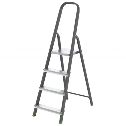 Стремянка 4 ступени стальной Профиль алюминиевые ступени Россия Сибртех 97954 купить в Ноябрьске