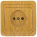 Розетка СВЕТОЗАР &quot;ГАММА&quot; без заземления, одинарная, цвет ольха, 16А/~250В SV-54100-A купить в Ноябрьске