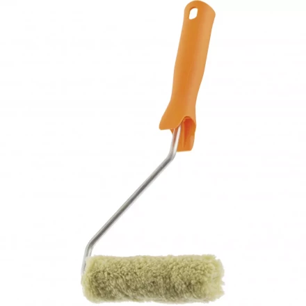 Мини-валик в сборе &quot;Фасадные работы&quot; 110 мм ворс 12 мм D 16 мм D ручки 6 мм полиакрил полиэстер Сибртех 80588 купить в Ноябрьске