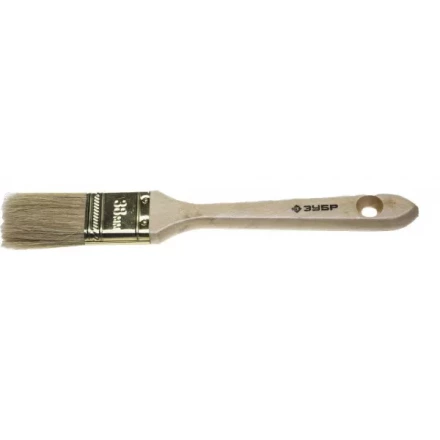 Кисть плоская  ЗУБР &quot;УНИВЕРСАЛ-ЭКСПЕРТ&quot;, натуральная щетина, деревянная ручка, 38мм 4-01005-038 купить в Ноябрьске