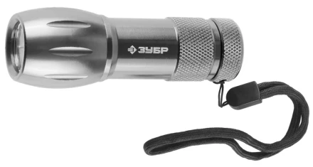Фонарь ЗУБР &quot;МАСТЕР&quot; ручной, алюминиевый корпус, 9 светодиодов, 3ААА, металлик 56213-S купить в Ноябрьске