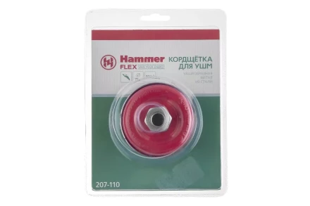 Кордщетка HAMMER чаша 75мм для УШМ витая сталь (207-110) купить в Ноябрьске