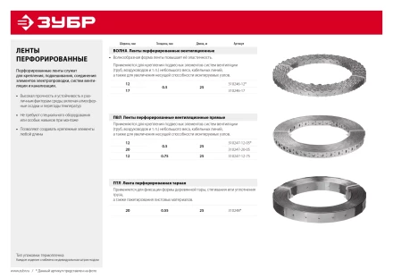 ЗУБР Волна, 17 x 0.5 мм, 25 м, цинк, перфорированная вентиляционная лента (310246-17) купить в Ноябрьске