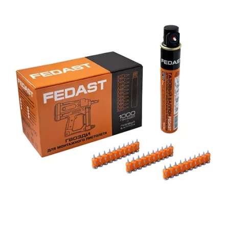 Гвозди 3x16 мм с кованым наконечником Bullet point для монтажного пистолета с газовым баллоном 165 мм FEDAST fd3016mgbp купить в Ноябрьске