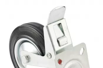 Колесо поворотное с тормозом d-200мм крепление платформенное СИБРТЕХ 68724 купить в Ноябрьске