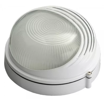 Светильник уличный СВЕТОЗАР влагозащищенный с верхним декоративным кожухом, цвет белый, 60Вт SV-57271-W купить в Ноябрьске