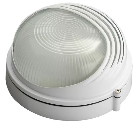 Светильник уличный СВЕТОЗАР влагозащищенный с верхним декоративным кожухом, цвет белый, 60Вт SV-57271-W купить в Ноябрьске