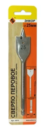 Сверло для дерева 25Х152 мм перовое Энкор 19111 купить в Ноябрьске