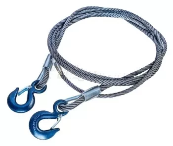 Буксировочный трос стальной р-н 7 тонн L=5 метра петли 200 мм купить в Ноябрьске