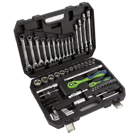 Набор инструментов 89 предметов, CrV 1/2&quot;, 1/4&quot; Сибртех 13529 купить в Ноябрьске