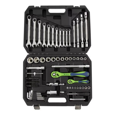 Набор инструментов 89 предметов, CrV 1/2&quot;, 1/4&quot; Сибртех 13529 купить в Ноябрьске