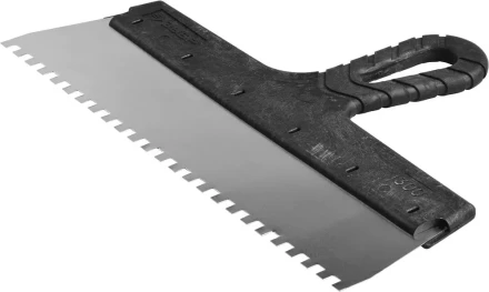 Шпатель ЗУБР &quot;МАСТЕР&quot; ФАСАДНЫЙ, нержавеющее полотно, 300мм, зуб 6х6мм 10078-30-06 купить в Ноябрьске