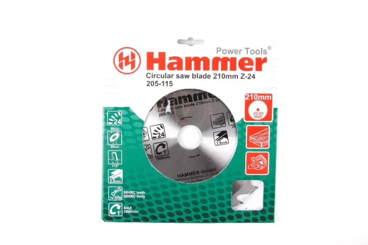 Диск пильный твердосплавный HAMMER Ф210х30мм 24зуб. купить в Ноябрьске